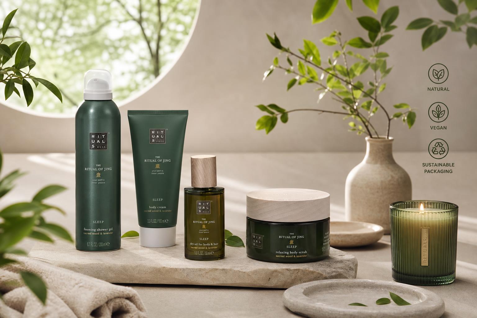 découvrez la gamme vegan de rituals, des produits naturels et respectueux de votre peau et de l'environnement pour un bien-être au quotidien.